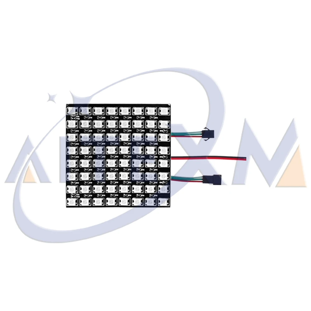 WS2812B RGB LED الرقمية مرنة قابلة للعنونة بشكل فردي لوحة ضوء WS2812 8x8 16x16 8x32 وحدة مصفوفة الشاشة 5050