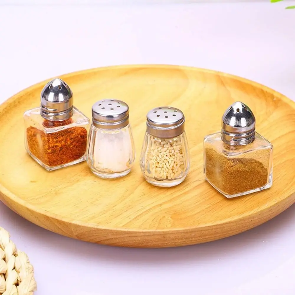 10/15ML Mini Seasoning Bottle Transparent Glass with Lid Salt Jar Kitchen Cooking Tool Storage Container Spice Jars Picnic