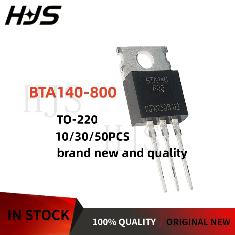 10/30/50Pcs 100% New BTA140-800 BTA140 BTA140800 Silicon Controlled Switch TO-220 In stock