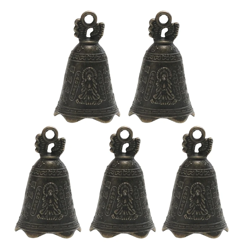 5 Pcs Vintage Bells Christmas Bells Small-Jingle Bells DIY Wind Chimes Pendants