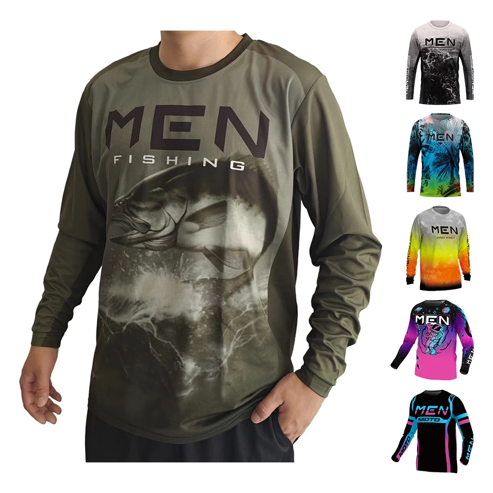 Men's Bike MTB ATV Long Sleeved Shirt Quick-Drying Breathable T-Shirt Downhill T-Shirt Women Men Cycling MTB Shirts BMX 2024