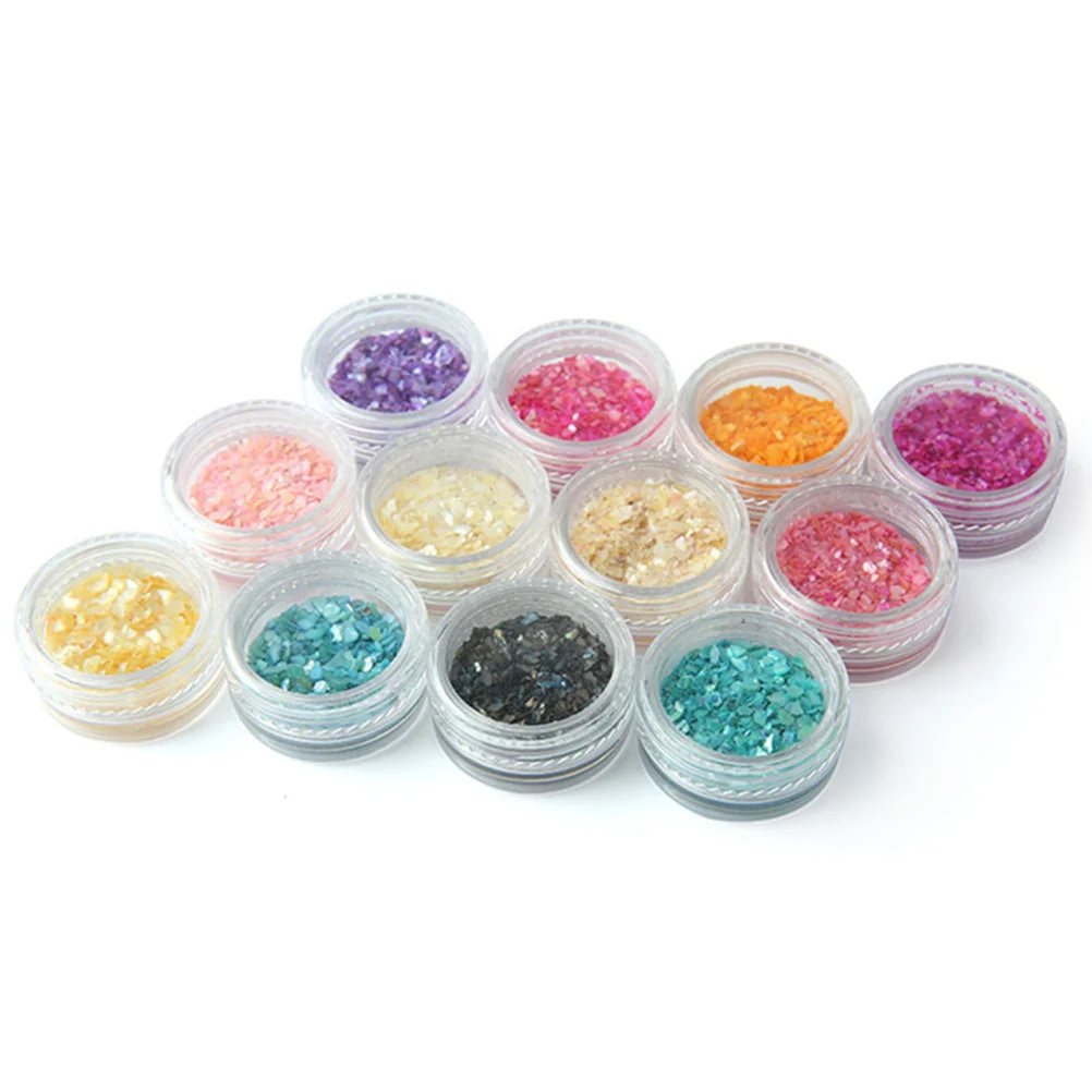 12Pcs Nail Powder Kit Fashion Customizable Manicure Decorations for Natural Or Artificial Nails Nail Polish Powder