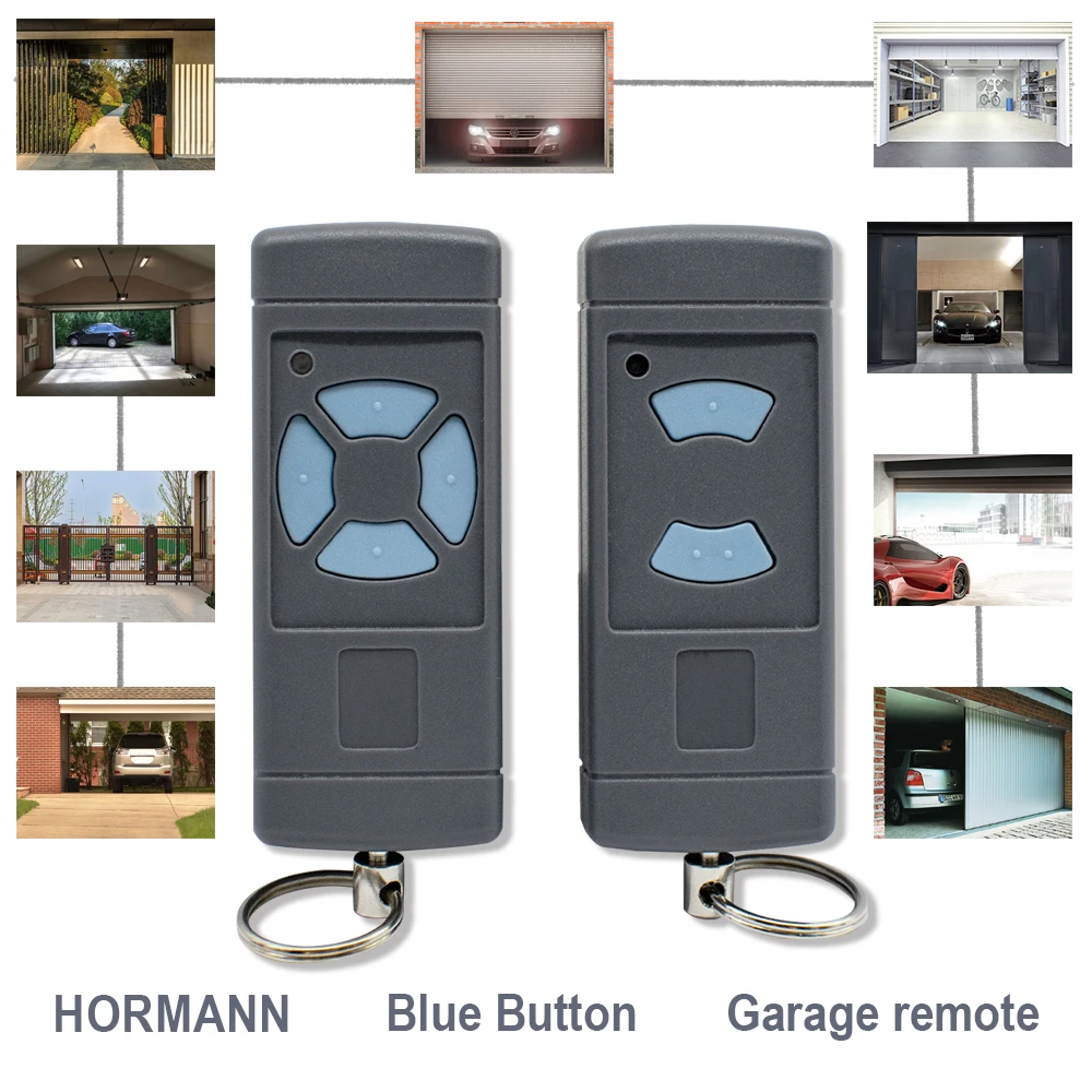 12PCS 868MHz Garage Door Remote Control Compatible With HORMANN HSE2 HSE4 HSM2 HSM4 HS2 HS4 Blue Button 868.35MHz Gate Keyfob