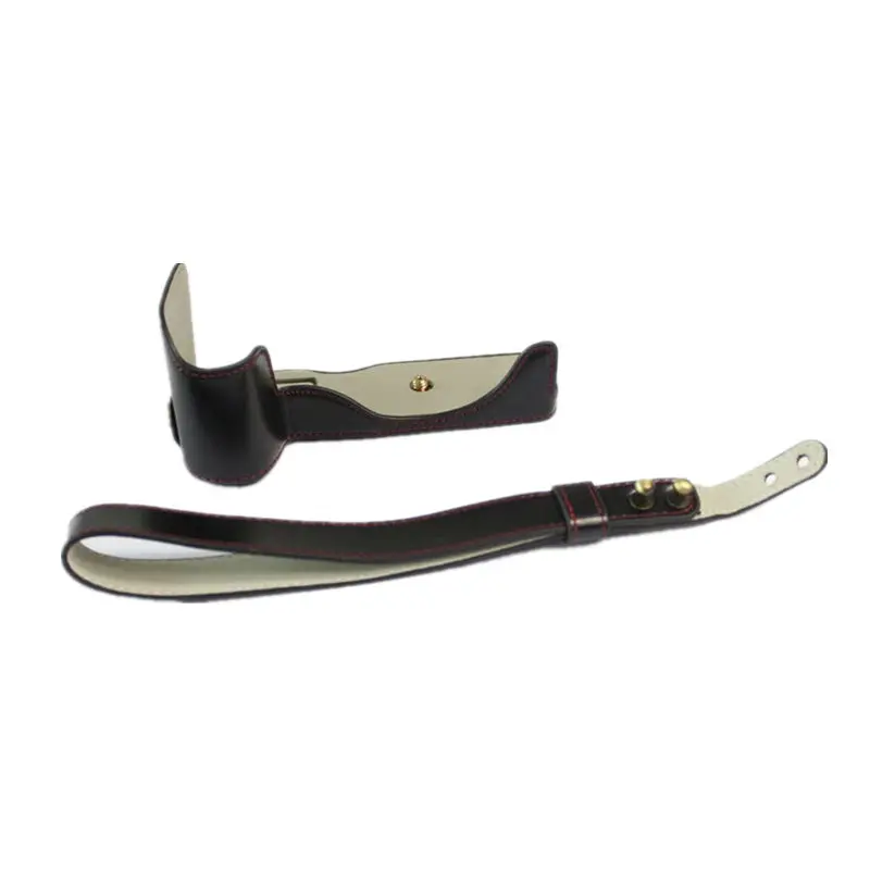 

Сумка для фотоаппарата из искусственной кожи, чехол для Canon EOS RP EOSRP, нижняя крышка, отверстие для аккумулятора с ремешком на руку