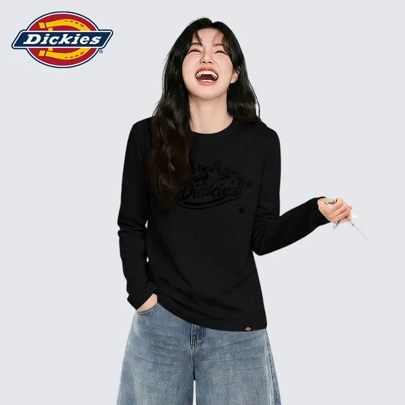 Dickies New Spring Fall Pure Cotton Long Sleeve Undershirt, Versatile Casual Top Tee