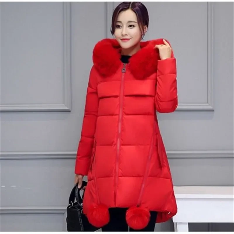 Winter Jacket Women Hooded Fur Collar Parkas Large Size Women Coats and Jacket Loose Pregnant Woman Parkas 6Xl Plus Size Outwear