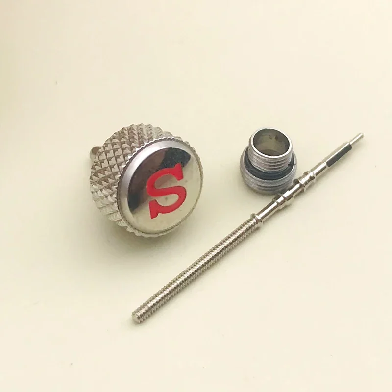 7mm Screw-in Watch Crown SKX007 SRPD Replace Crown Engraved Signed \'S\'  Fits Nh35 Nh36 Movement Case Include Crown Tube Stem