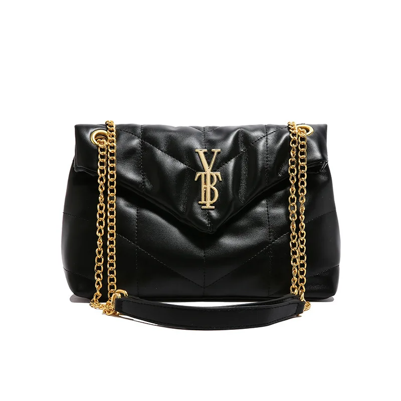 

Quilted Chain Cloud Shoulder Bag Premium Underarm Purse Minimalist Silhouette Soft Touch Leather All Occasion Versatile