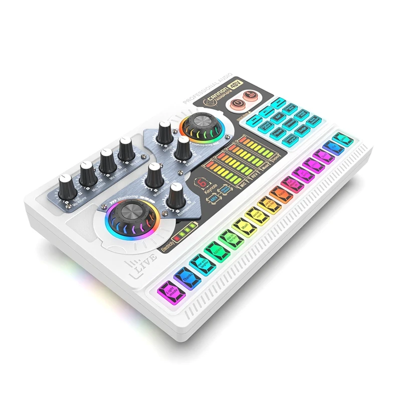 PCレコーディング用サウンドカード,x5サウンドカード,ライブミュージックミキサー,vlogボイスチェンジャー,ステレオオーディオ