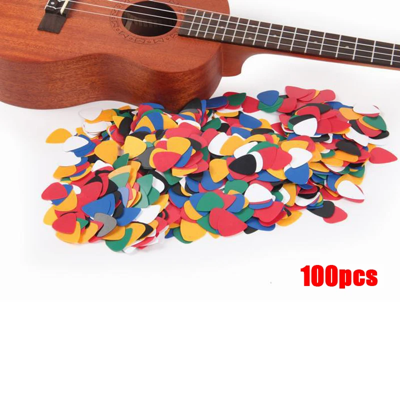 100 piezas ABS ukelele acústico bajo guitarra eléctrica púas Plectrums Acc