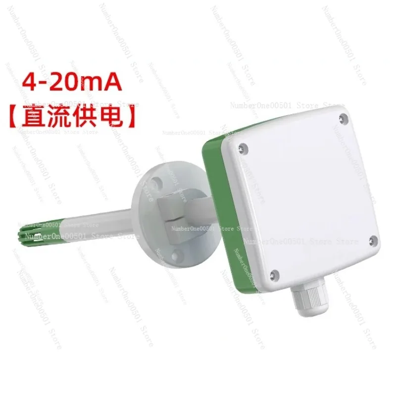 

Pipeline Temperature Humidity Sensor 4 20mA Air Duct HVAC Meter Transmitter