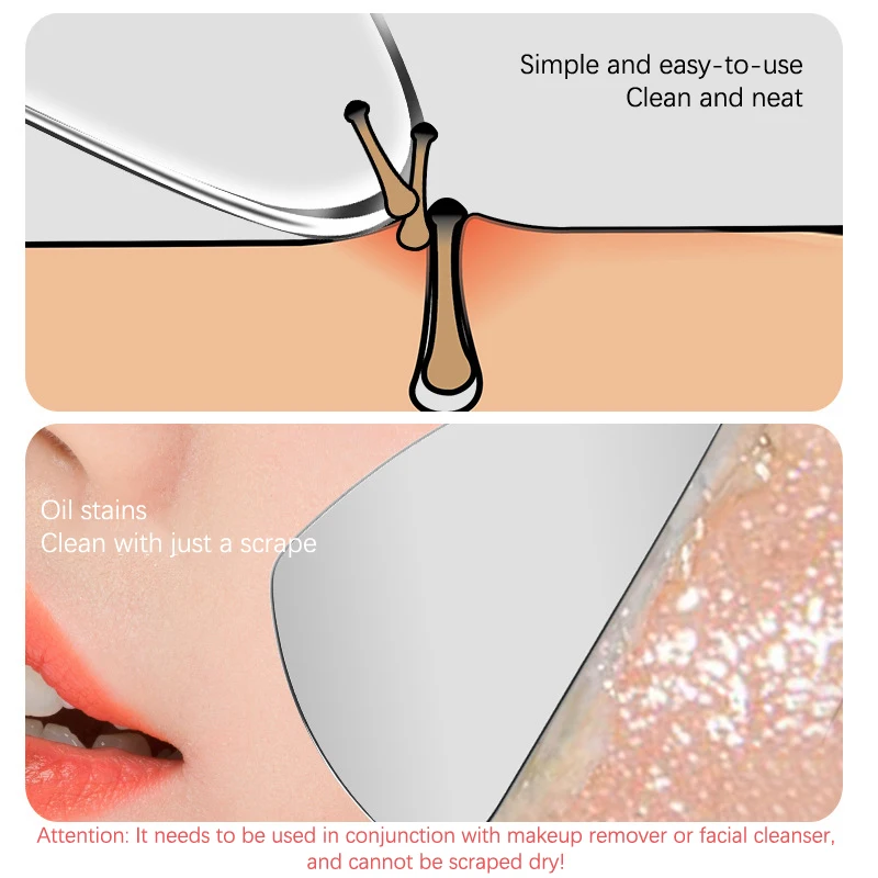 Cienki skrobak do zaskórników ze stali nierdzewnej Ręczna łopata do czyszczenia porów Usuwa zaskórniki i pryszcze Deska do czyszczenia skóry twarzy