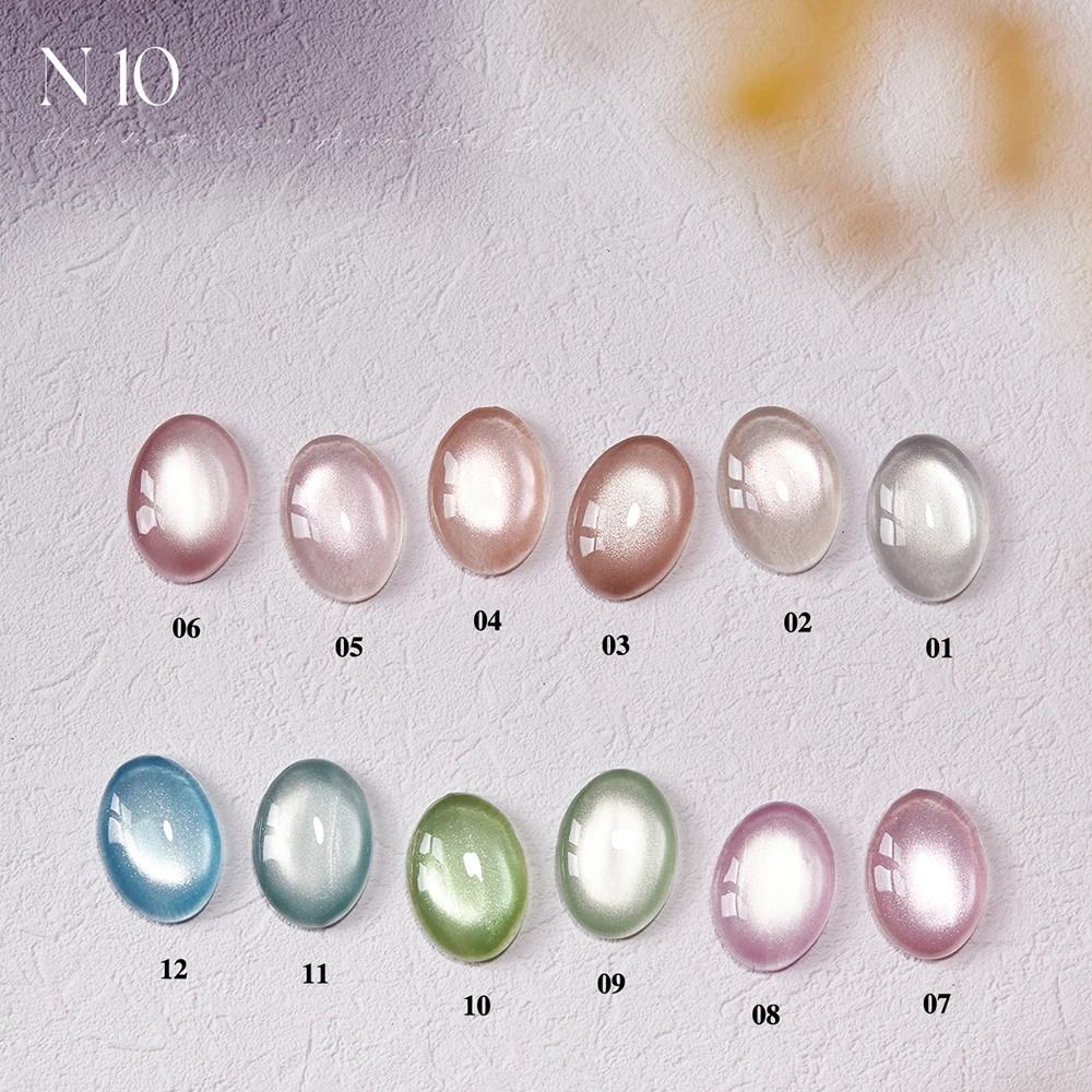 Vendeeni 12 Farben/Set Dreamland Kristall-Katzenaugen-Gel-Nagellack Jelly Magnetischer UV-Soak-Off-Gel-Lack Katzenaugen-Gel mit Display – Detail 9
