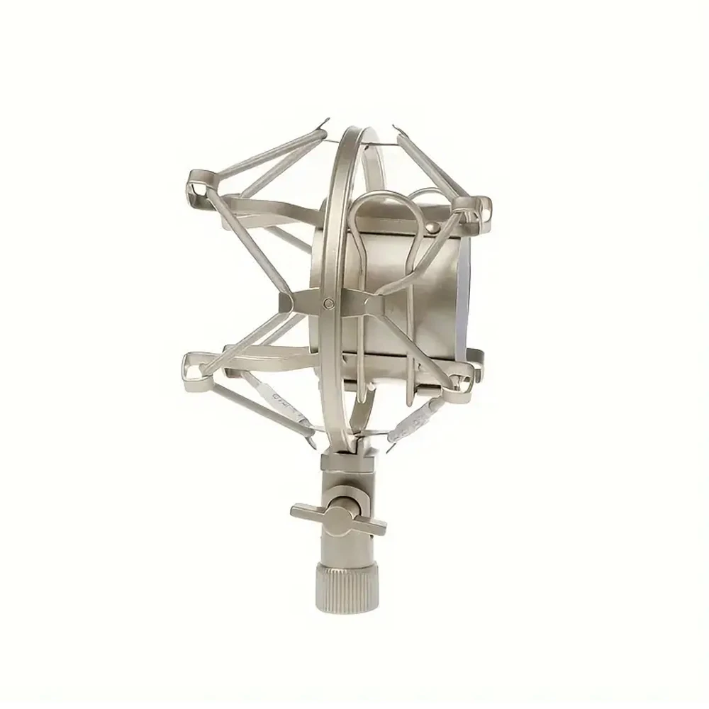 Picture 5: Universal Metal Microphone Shock Mount Mic Anti Vibration Holder Mount Fit For 44-45mm Diameter Condenser Mic