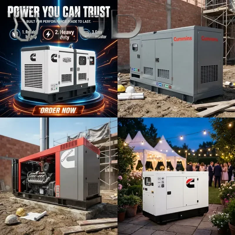 EPA CE ISO Weichai Three Phase 220V/230V Super Silent 50kw 100kw 150kw Generator with DC Electric Start and