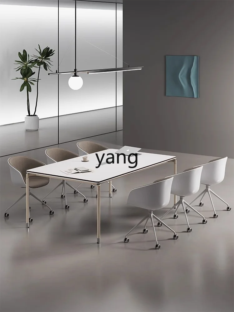 LMM Conference Long Table Simple Modern Small Conference Room Long Simple Table and Chair Combination