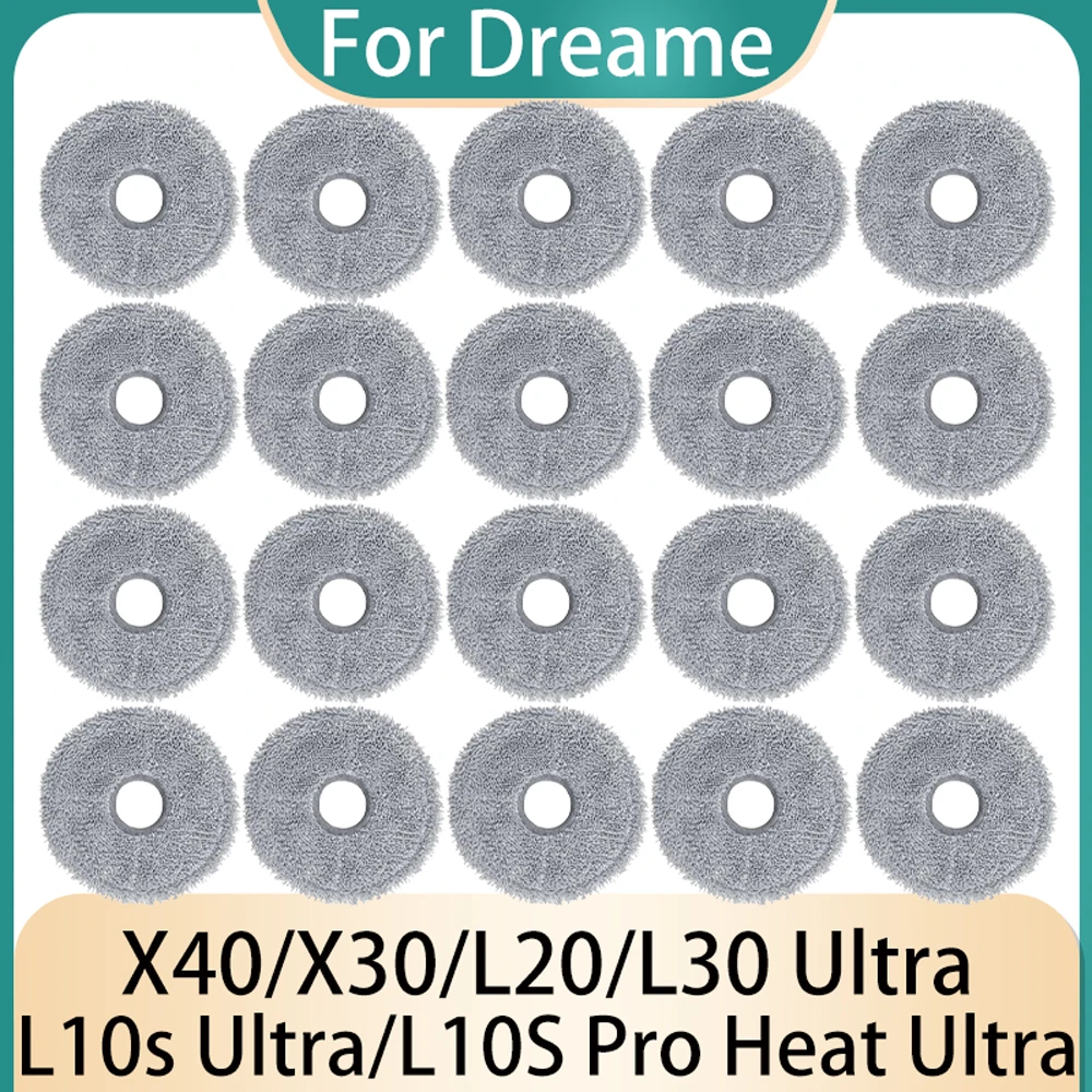 Mop Pads For Dreame X40 Ultra/L20/X30/L10S /L30/L10s Pro Ultra Heat Replacements Mop Cloths Accessories