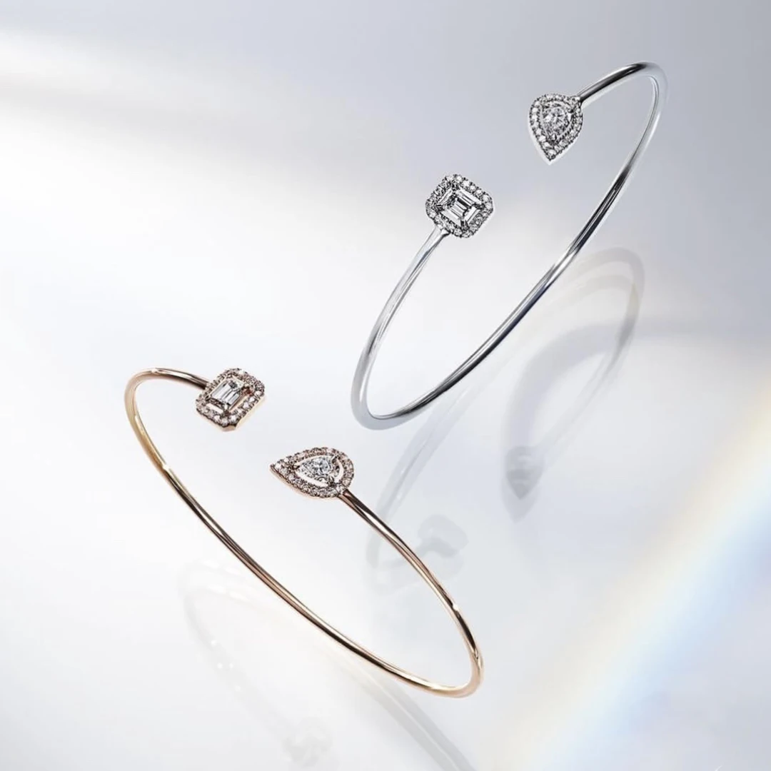 

S 925 sterling silver plated 18K gold women's elastic open bracelet exquisite gift not fading