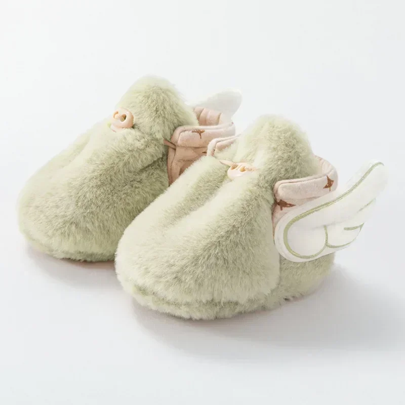 2024 Baby Boy Girl Booties Newborn Fluff Toddler First Walkers Cotton Comfort Soft Anti-slip Infant Crib Shoes Socks Warm