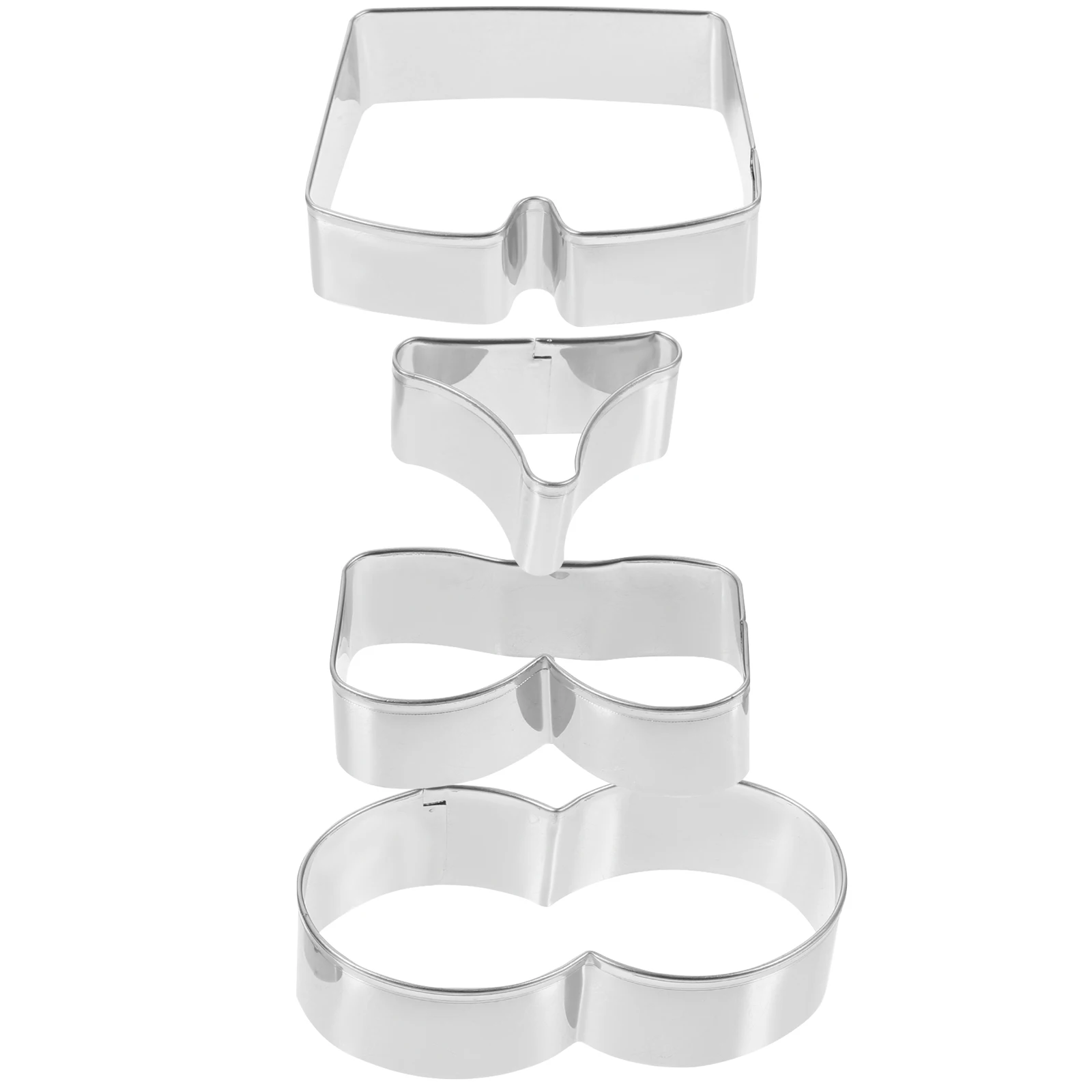 

4 Pcs Shaped Cake Molds Stainless Steel Cookie Stainless Steel Cookie Cutters Cutters Creative Design Baking Tools DIY molds