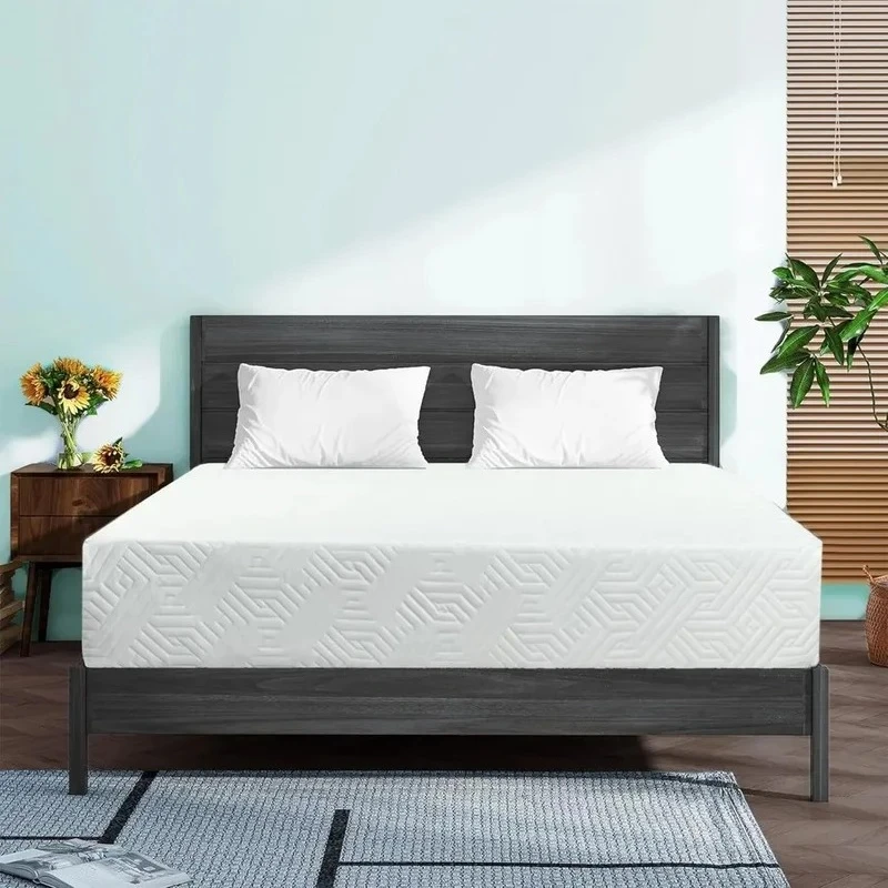 

Cool Sleep Supportive Gel Infused Foam Mattress, 10 inch Twin High Density Medium Firm, Reversible, Hypoallergenic.