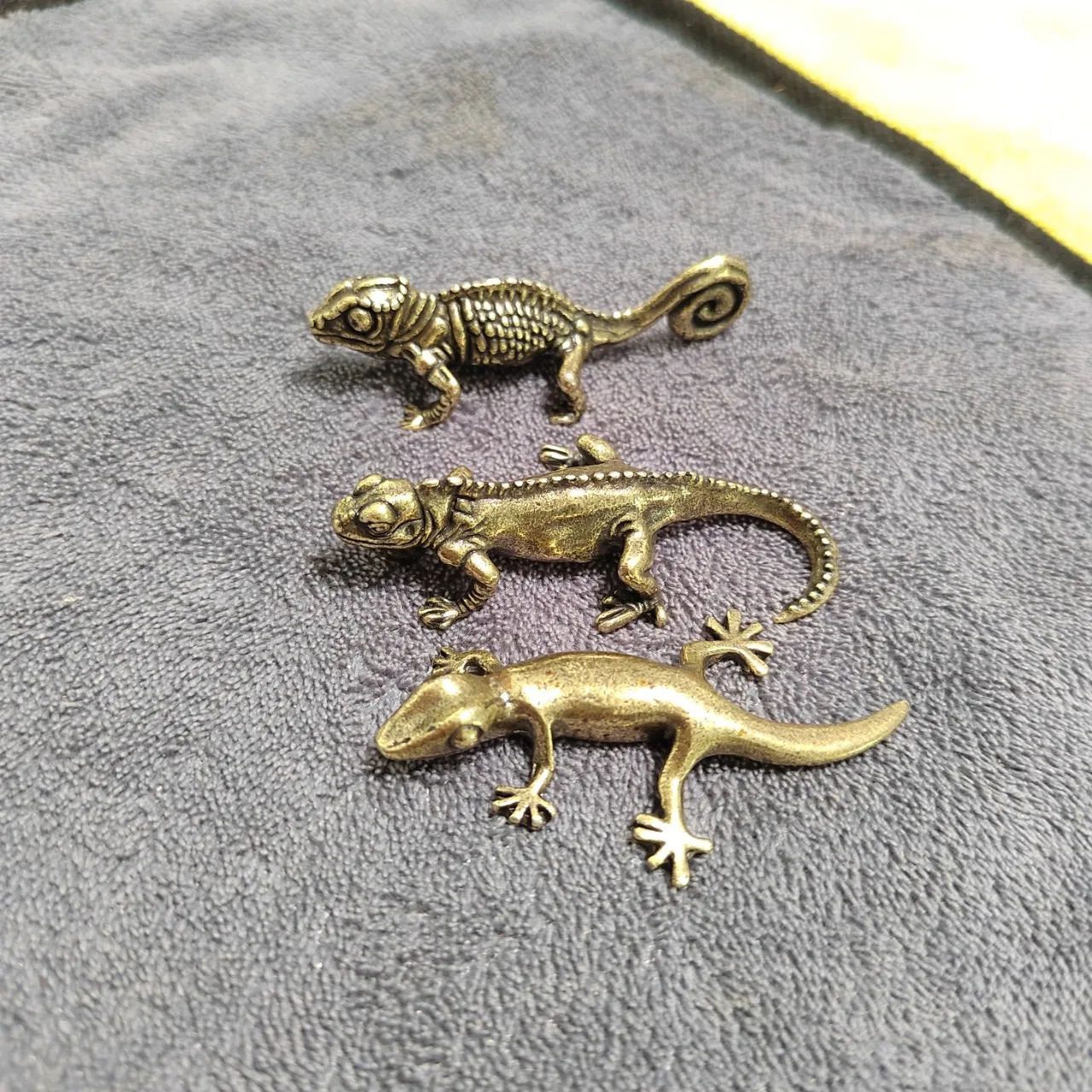 Adorno de Escritorio de Lagarto de Latón Puro, Mascota de Té de Latón, Decoración Artesanal para Escritorio m344