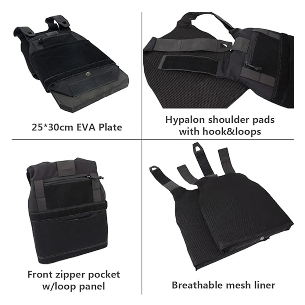 Imagem -05 - Fcsk-tactical Airsoft Combat Vest Porta-chapas Caça Roupas e Acessórios Tactical Chest Rig 500d Nylon