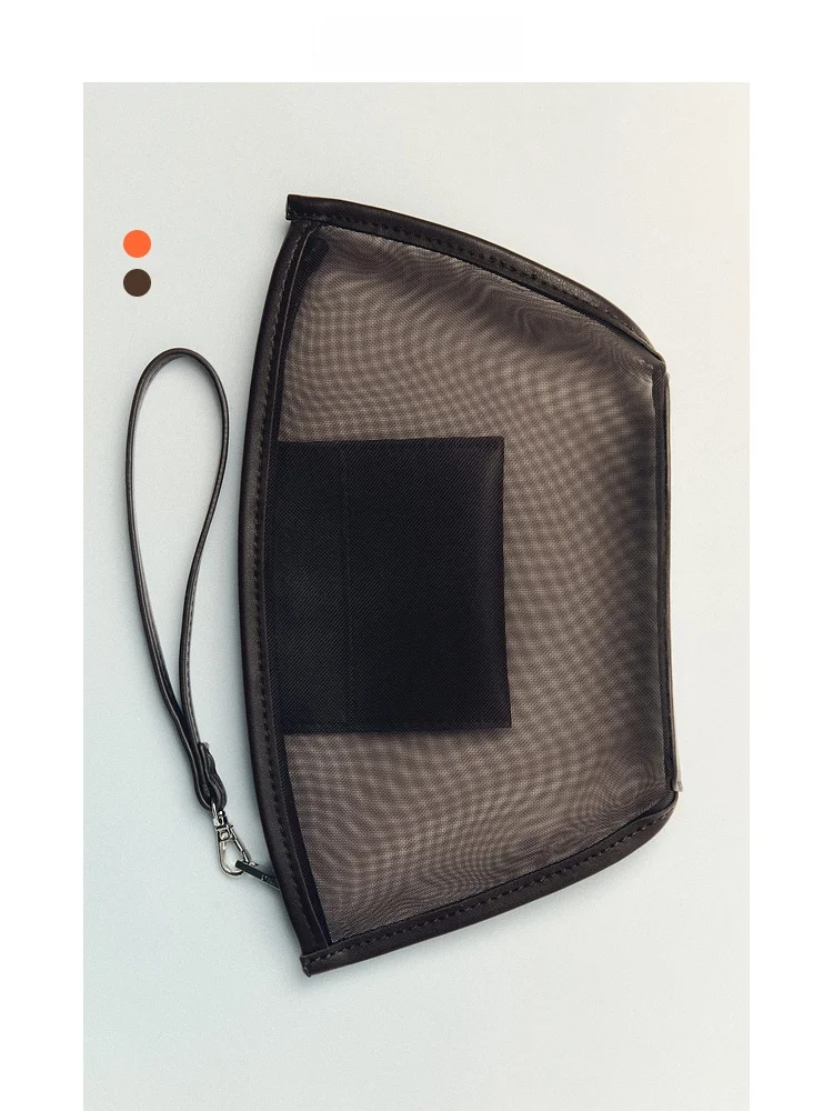 

Mango Women's Handbag Small Transparent Zipper Wrist Bag Wa Bag Faionable Cact Size Neutral Sle Casual Scene