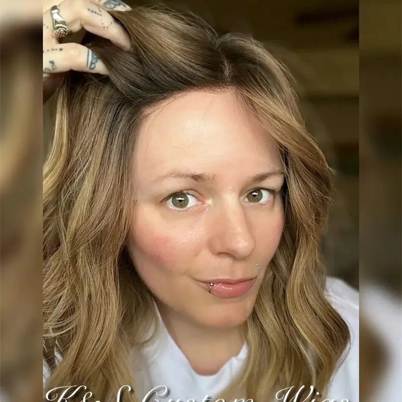 

Синтетический парик с HD-кружевом, 13x4, с возможностью свободной расчески, омбре, золотисто-русый с коричневыми мелиями, короткий волнистый боб, без клея, с предварительно вычесанной линией роста волос, 14 дюймов