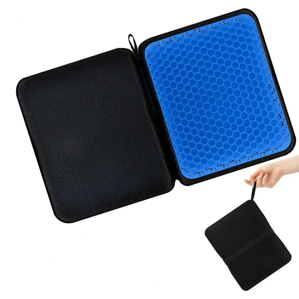 TPE Gel Portable Seat Cushion Sedentary Pain Relief Outdoor Camping Garden Bench Travel Airplane Seat Foldable Pad Mat Посадка