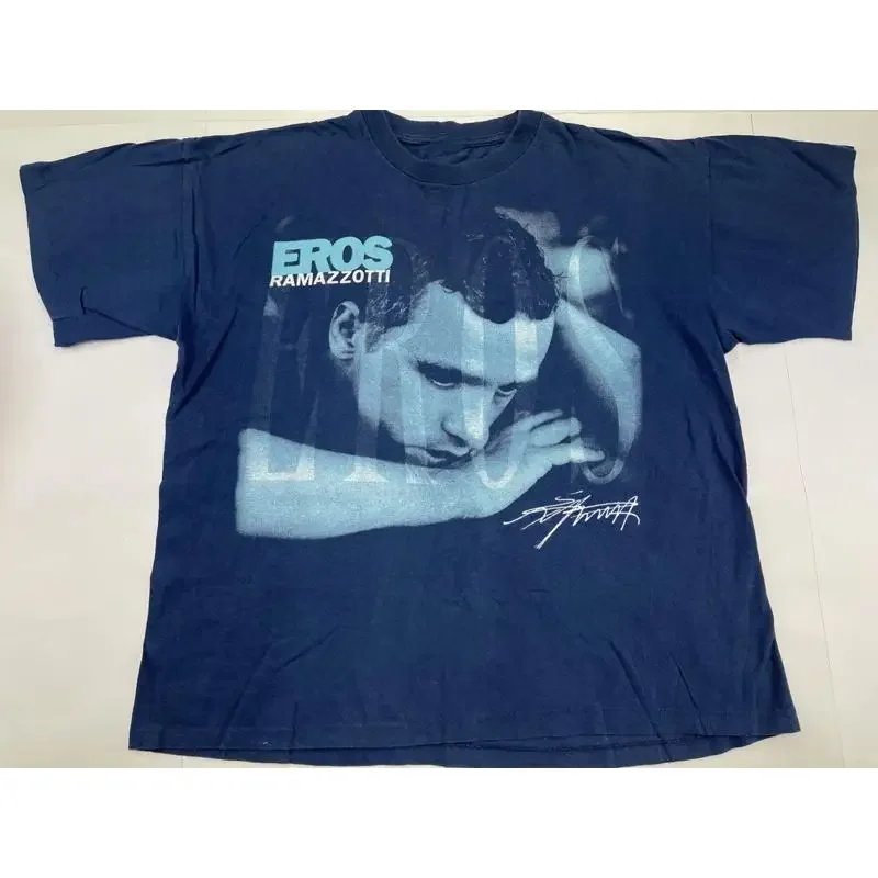Camiseta Eros Ramazzotti 1998 World Tour, azul marino clásico, S 5XL 1J0193