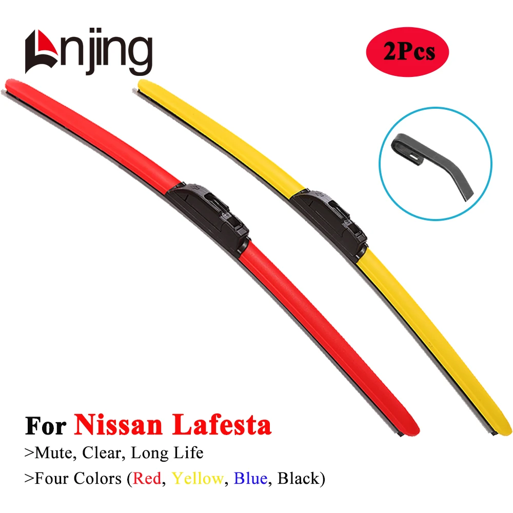 

LNJING Colorful Car Wiper Blades For Nissan Lafesta Highway Star Y8 B30 CW MPV 2004 2008 2010 2011 2012 2013 2015 2018 2019 2020