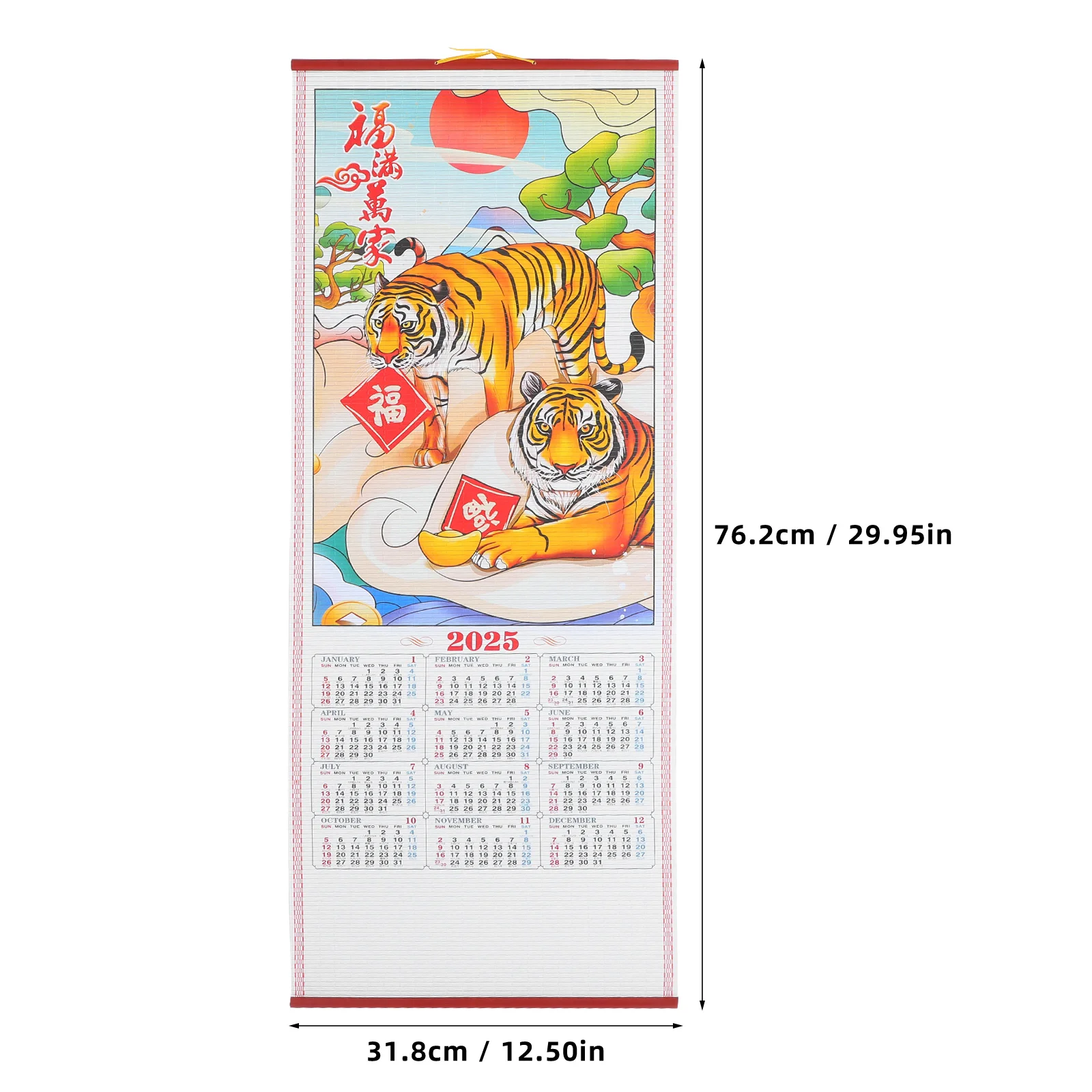 Chinese Year Of The Snake Wall Calendar Chinese Scroll Calendar Hanging Monthly Calendar Paper Rattan 2025 Calendar Office Decor