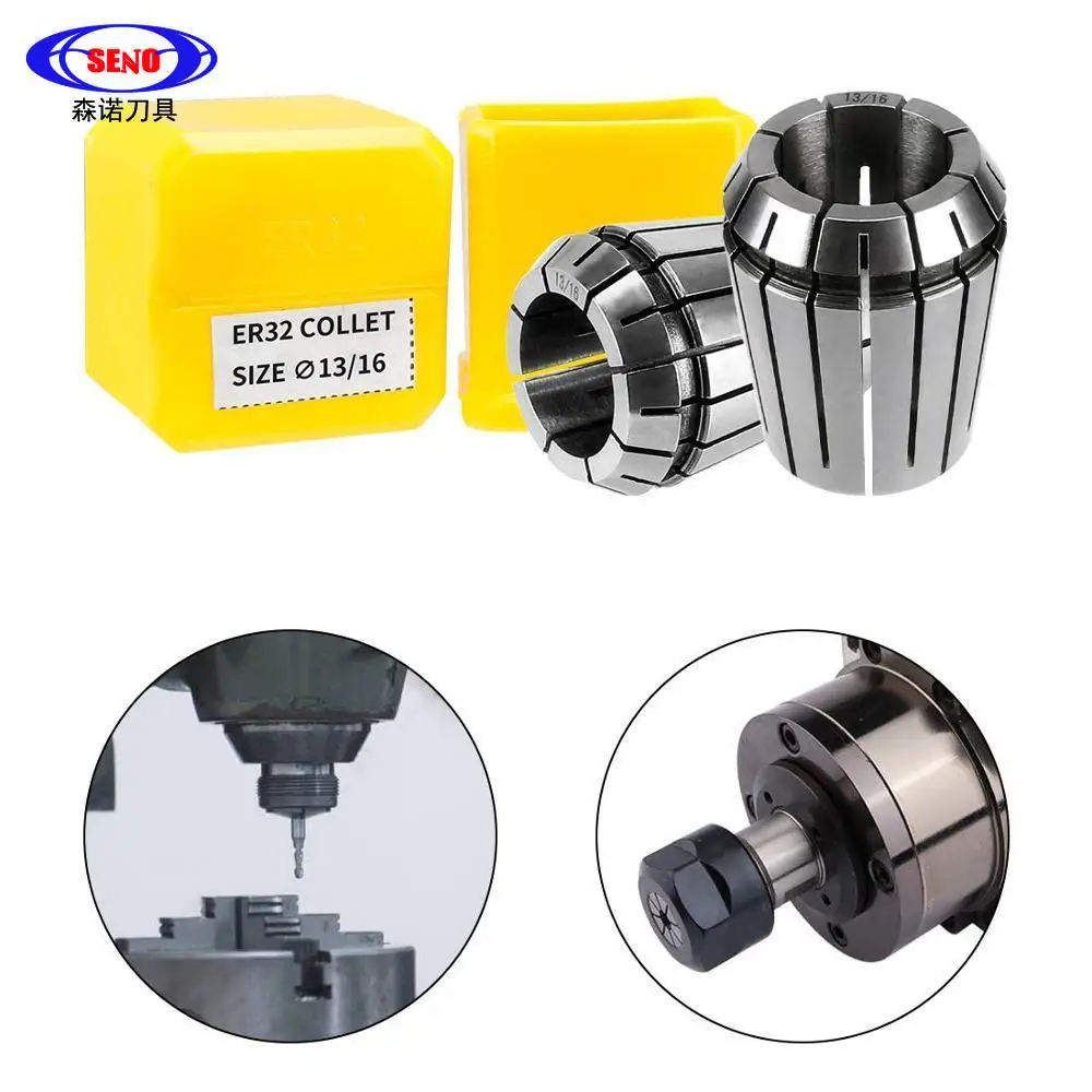 SENO Engraving Machine Spindle Motor ER11 ER16 ER20 ER25 ER32 Precision Spring Collet Chuck 0.015mm for CNC Milling Tool Holder