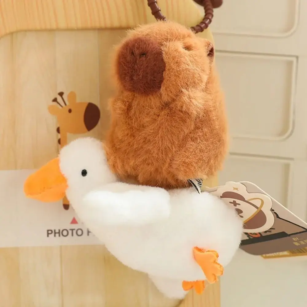 Stay Wire Capybara Plush Pendant Goose Dog Capybara Plush Keychain Kawaii Crocodile Capybara Plush Doll Birthday Gift