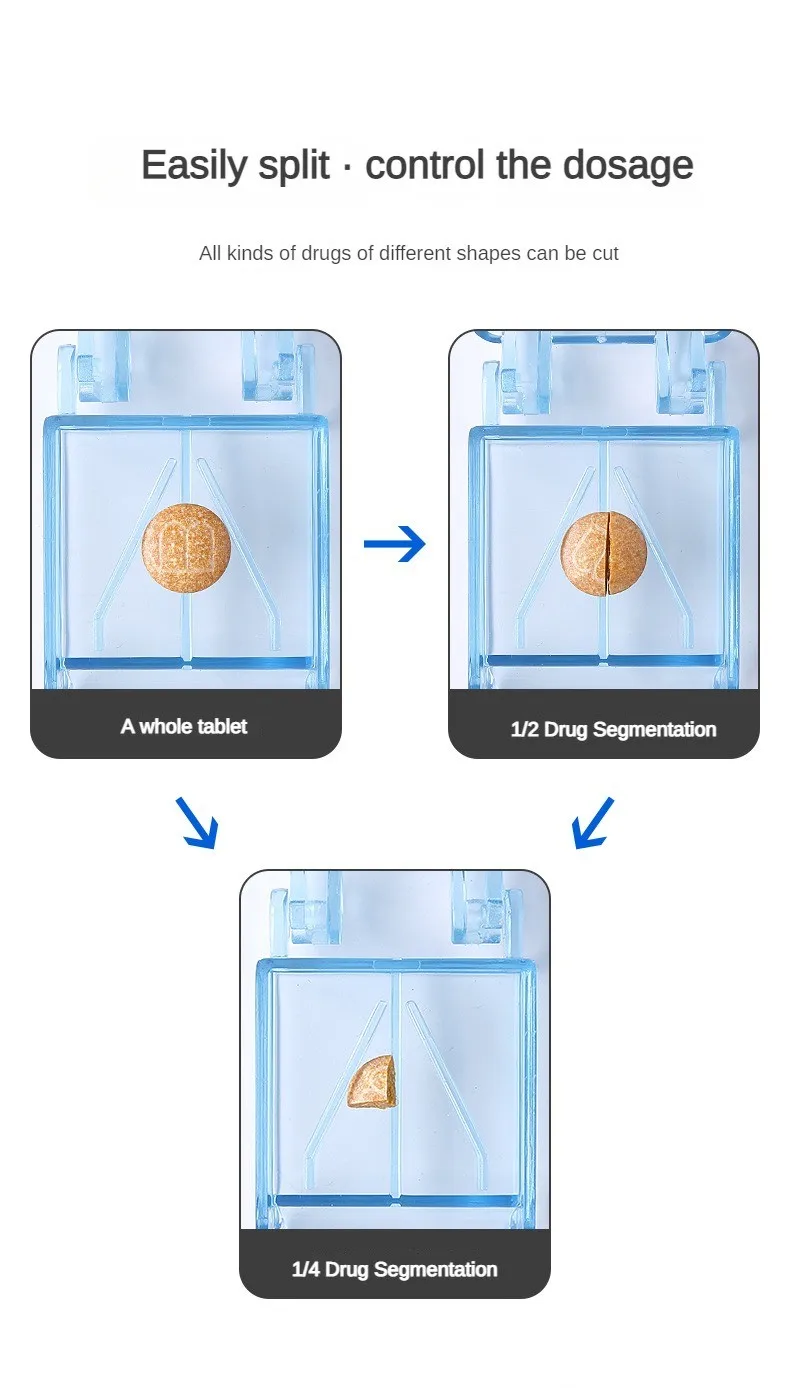 Портативный разветвитель для таблеток, разделитель для хранения лекарств, разветвители для таблеток, слайсер для резки, домашний контейнер для таблеток, Диспенсер, коробка для таблеток