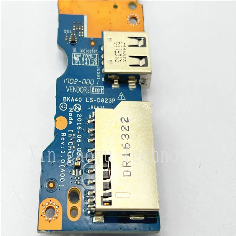 LS-D823P-placa pequeña para ordenador portátil Dell Inspiron 15, 7560, 7460, 7472, interruptor USB, IO, Original, nuevo, 857WR, 0857WR