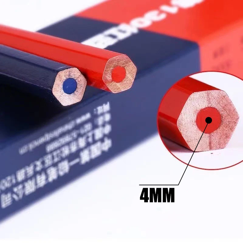 Imagem -06 - Conjunto de Lápis Vermelho e Azul de Dupla Face Laboratório Plotting Construção Madeira Working Mark Papelaria 130 Ciência Médica 10 Pcs