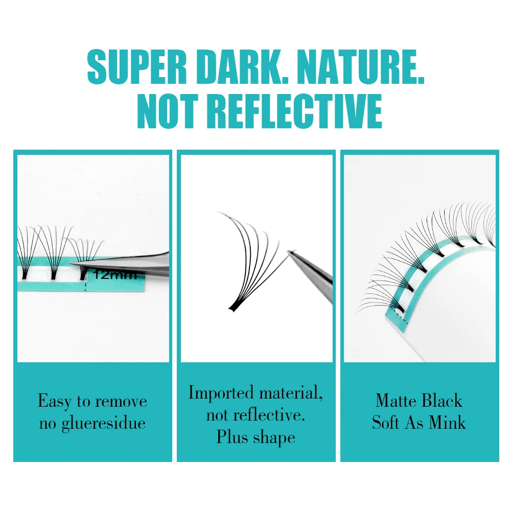 아보니 320팬즈 프리메이드 내로우 팬즈 3D/4D/5D/6D 숏 스템 러시안 팬즈 플러스 트레이 속눈썹 볼륨 팬