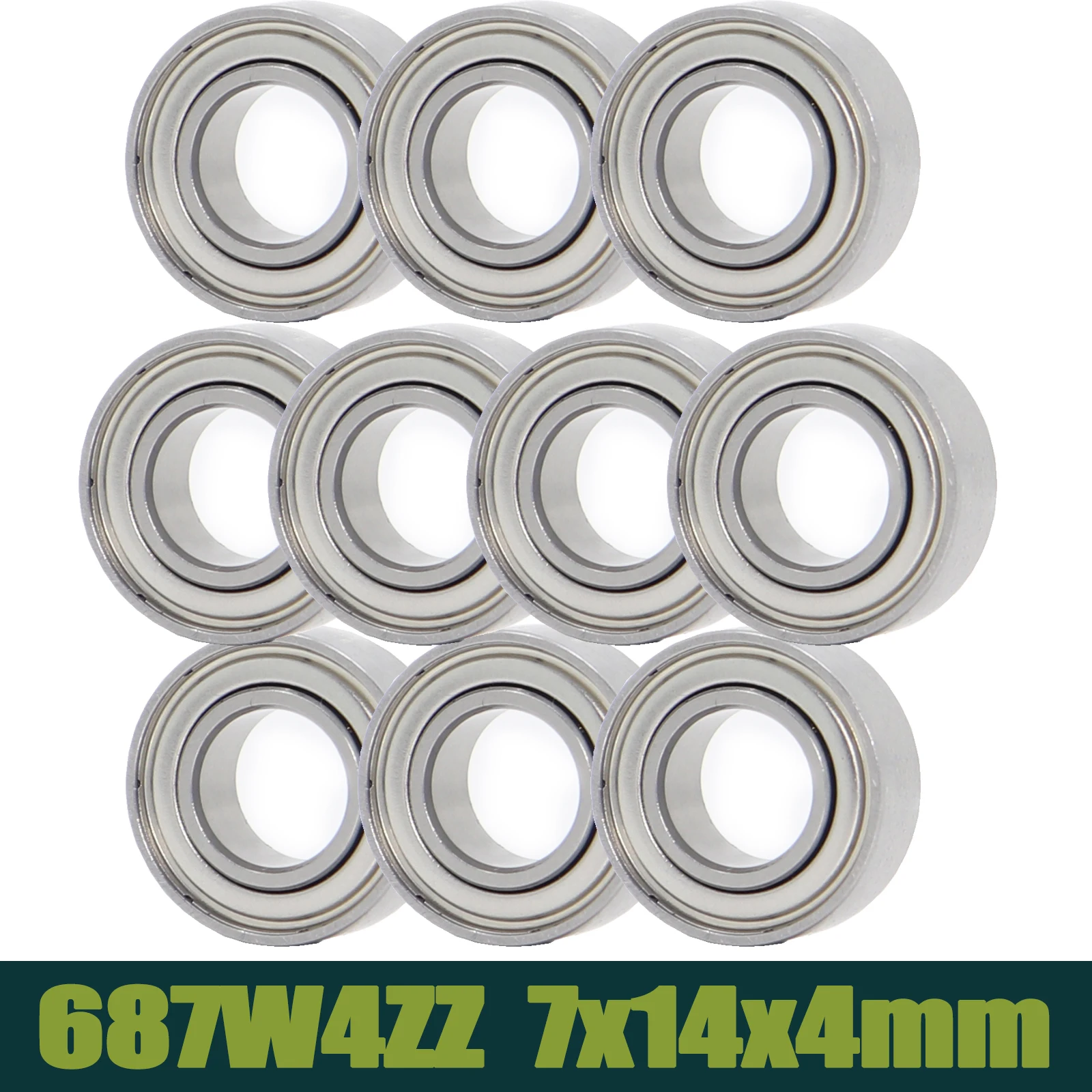 

687W4ZZ Ball Bearing 7x14x4 mm 10PCS ABEC-1 Non Standard Deep Groove Bearings 687zz 687W4