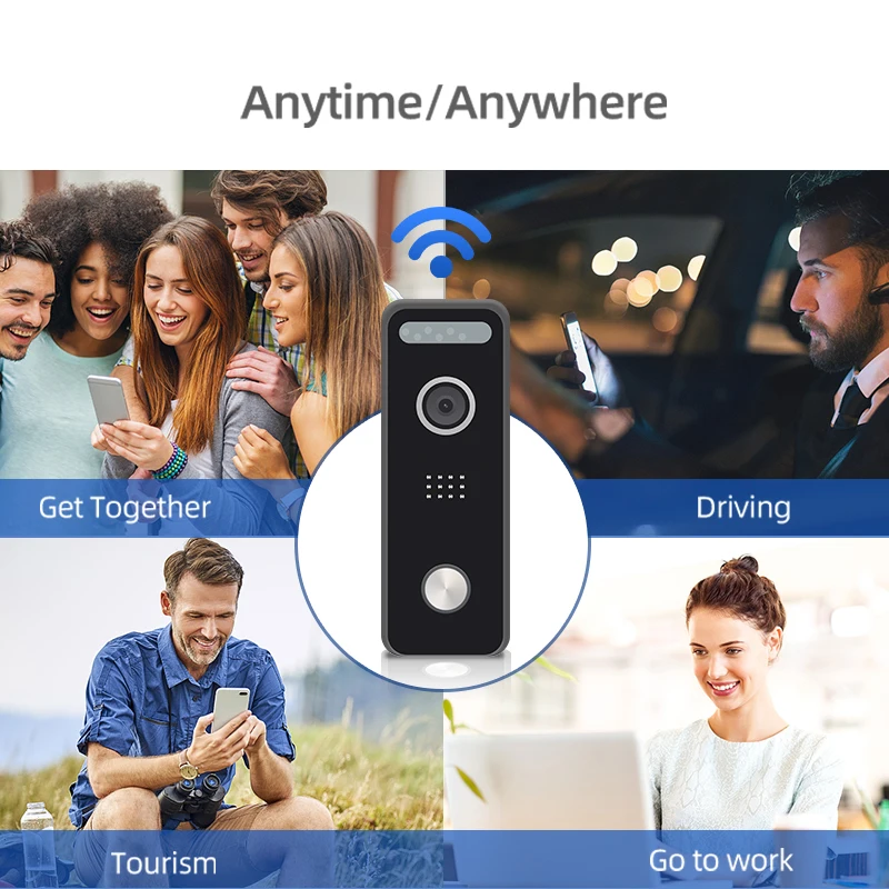 Wi-Fi AHD Домофон Видеодомофон с функцией обнаружения движения