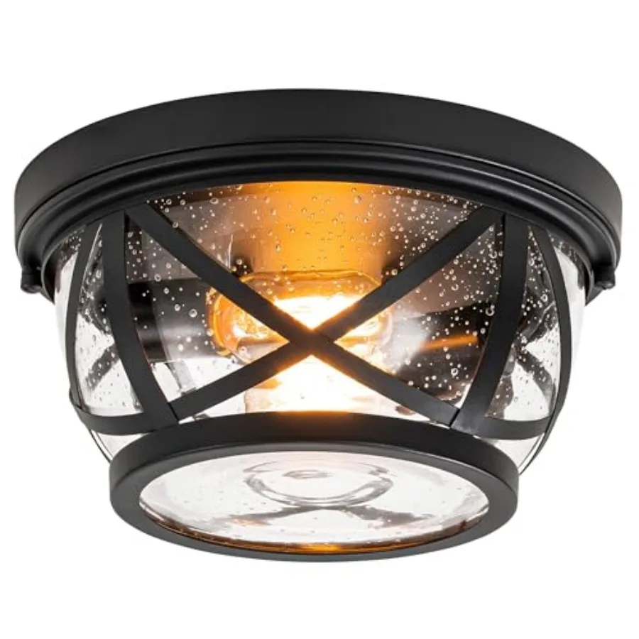 Flush Mount Ceiling Light Fixture, 2-Light Modern Farmhouse Porch Light Ceiling Mount for Outdoor, Indoor Flush Mount Lights Fi