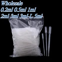 500pcs 1000pcs 2000pcs 0.2ml 0.5ml 1ml 2ml 3ml 5ml Transparent Plastic Pasteur Pipette Disposable Essential Oil Dropper