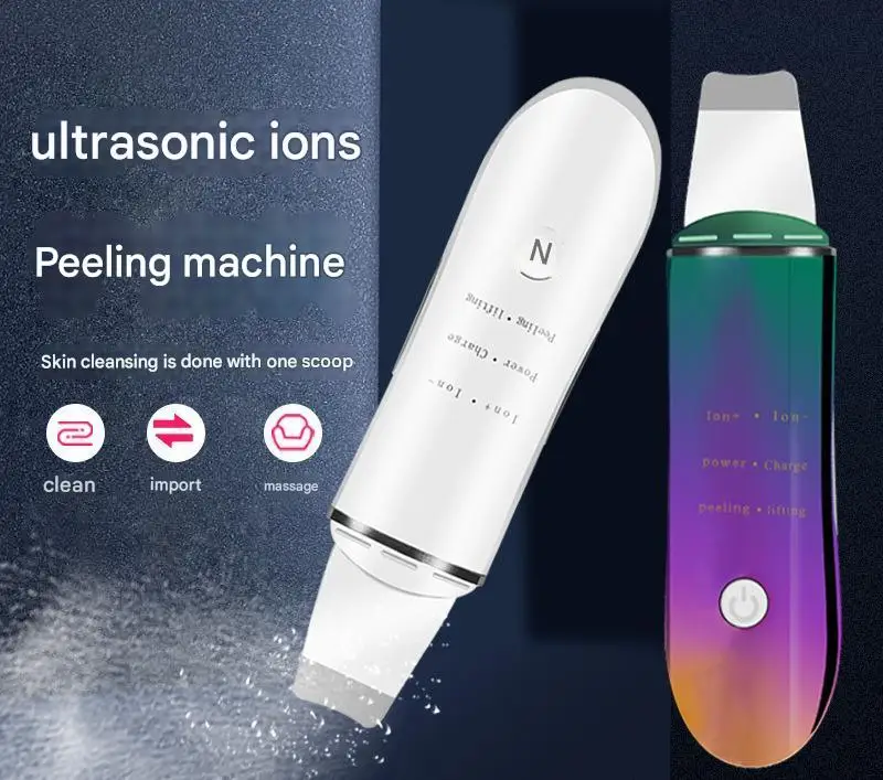 Instrument de beauté à ultrasons pour le visage, nettoyeur de points noirs, nettoyeur de pores, grattoir à peau, livres