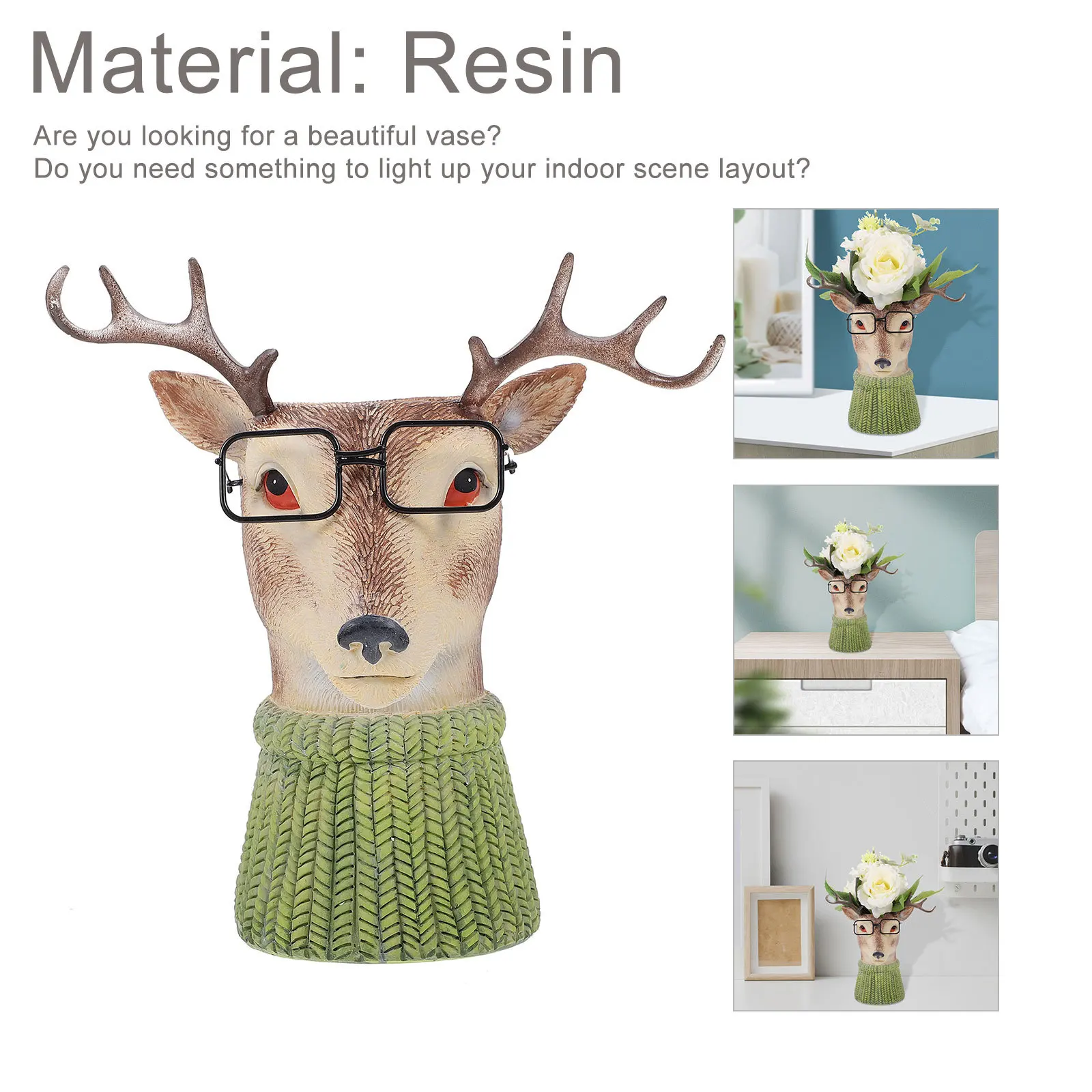 

1Pcs Resin Animal Shape Flower Pot Creative Succulent Planting Container Home Garden Decoration Resin Flowerpot