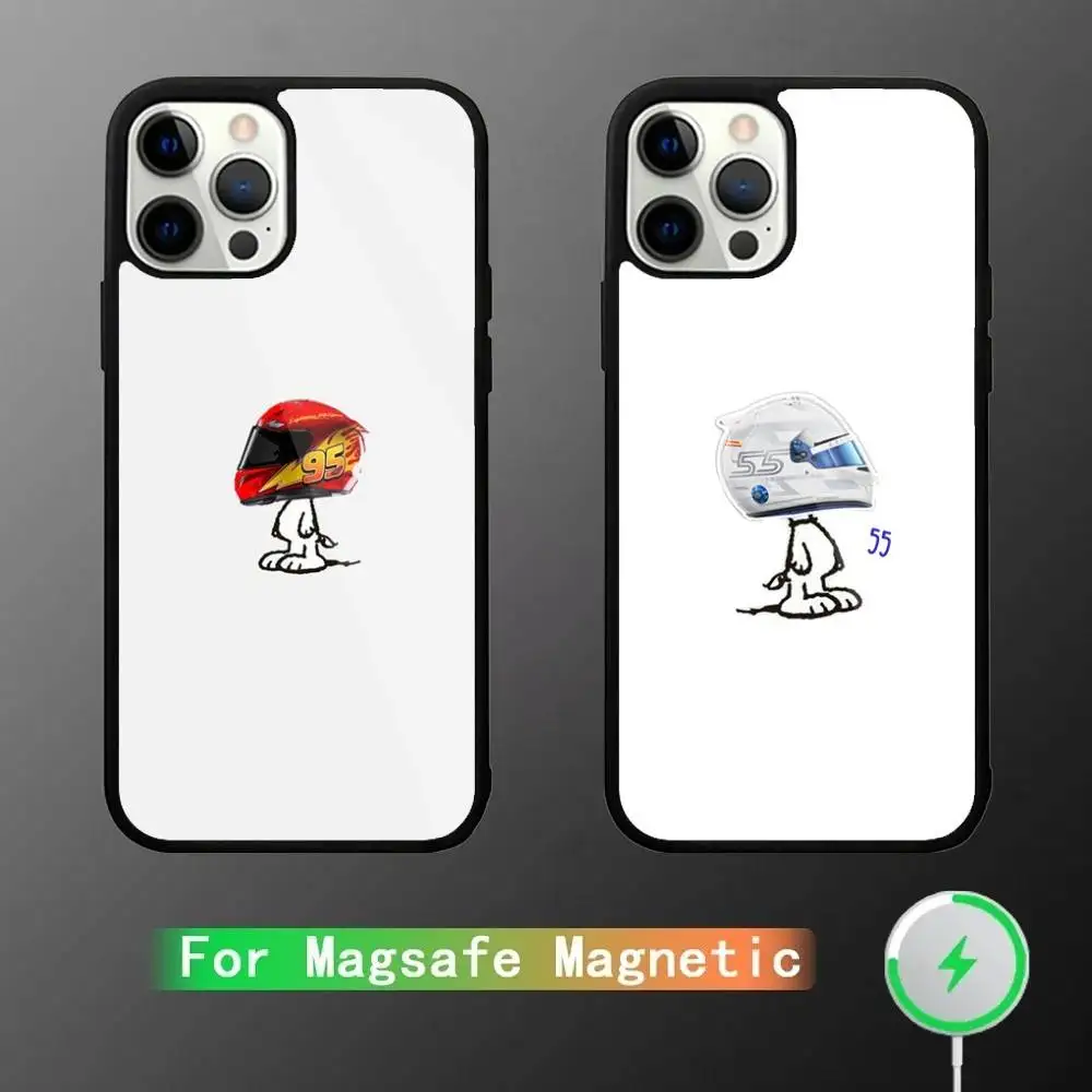 

Racing Helmet Phone Case For iPhone 16,15,14,13,12,11,Pro,Max,Plus,Mini,SE New Magsafe Magnetic Wireless Charging