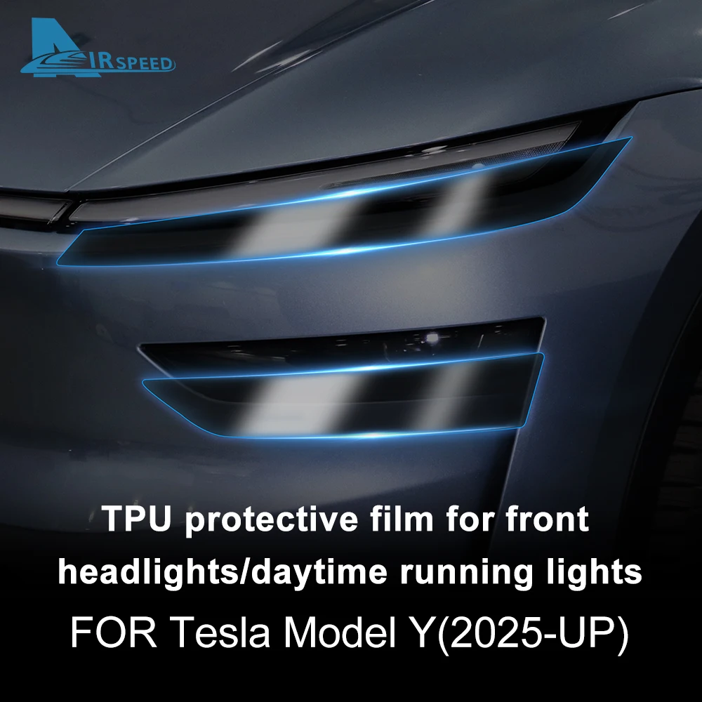PPF Car Paint Protection Headlight Film For Tesla Model Y Juniper 2025-up Transparent Protective B-pillar Tail light Film view 2