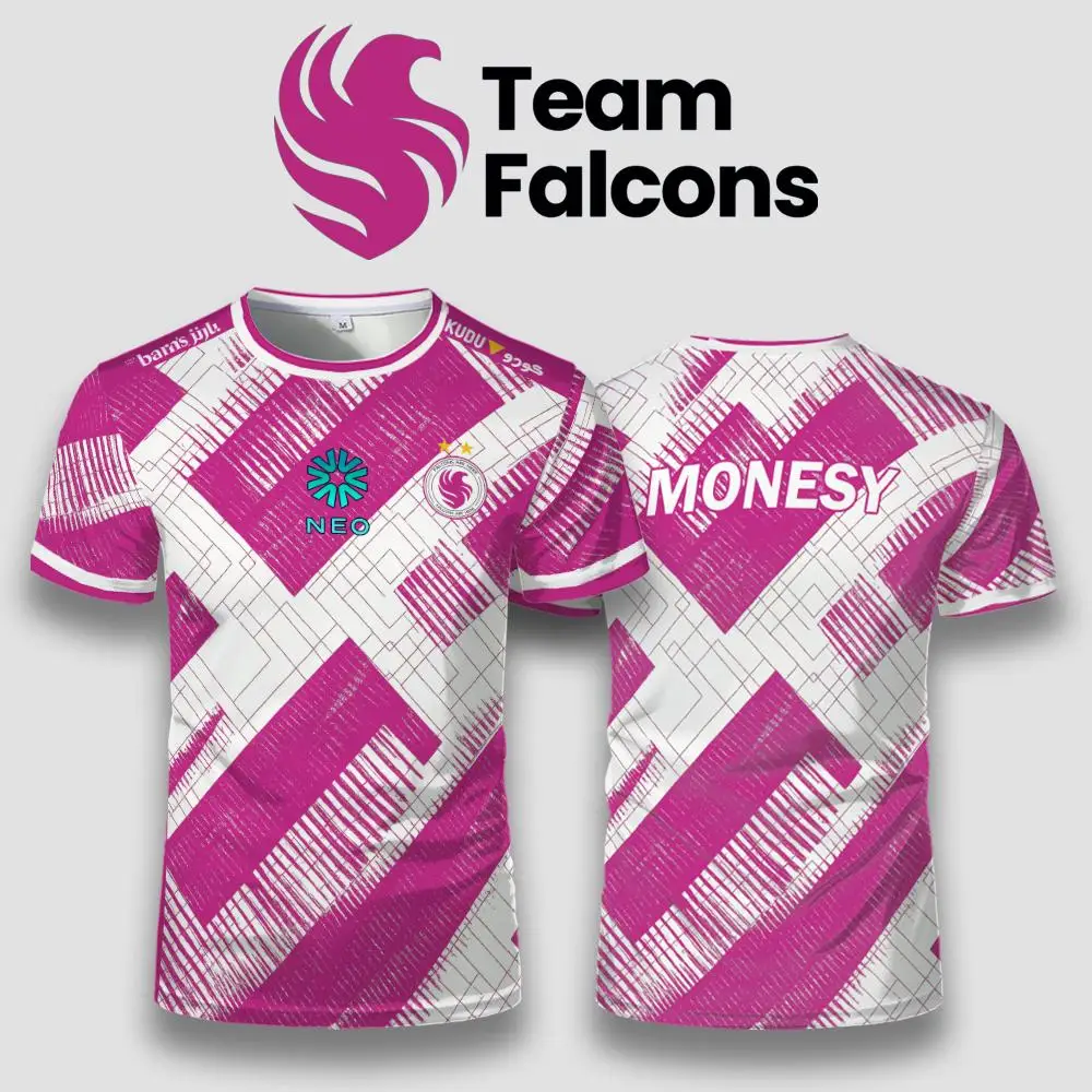 

Team Falcons Esports New Pink Jersey CSGO Esports NIKO m0NESY Training Uniform Men's and Women's Short-Sleeve O-Neck T-Shirt
