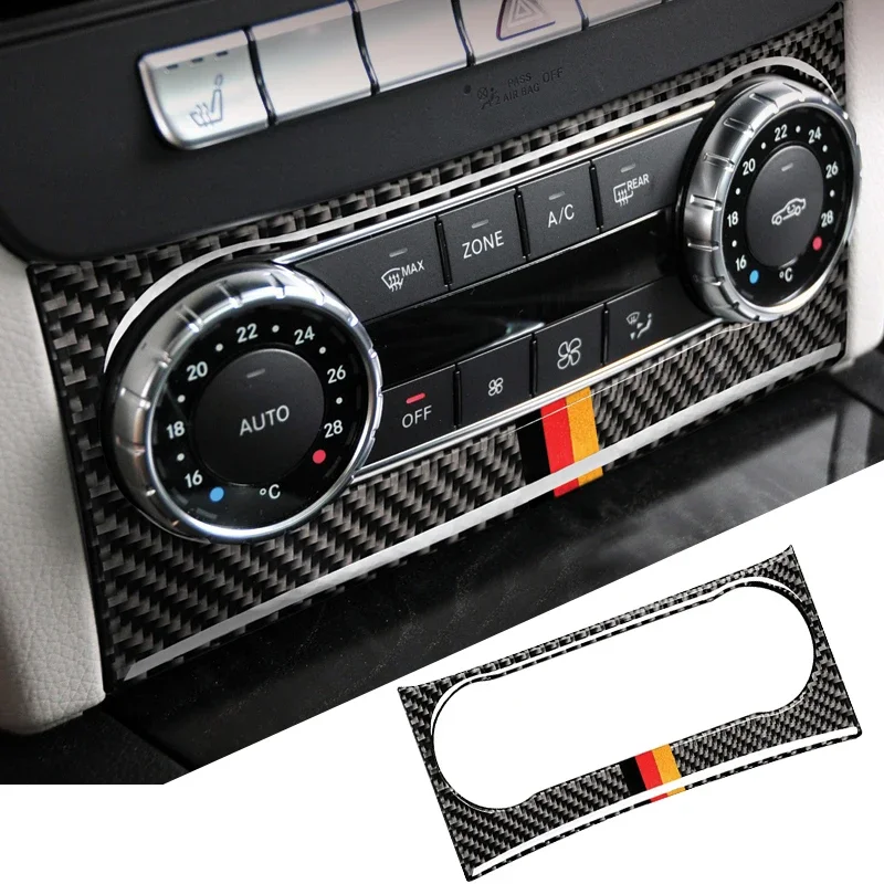 

For Mercedes W204 C Class 2011-2013 Carbon Fiber Interior Trim Sticker Air Conditioning Outlet Frame Car Accessories