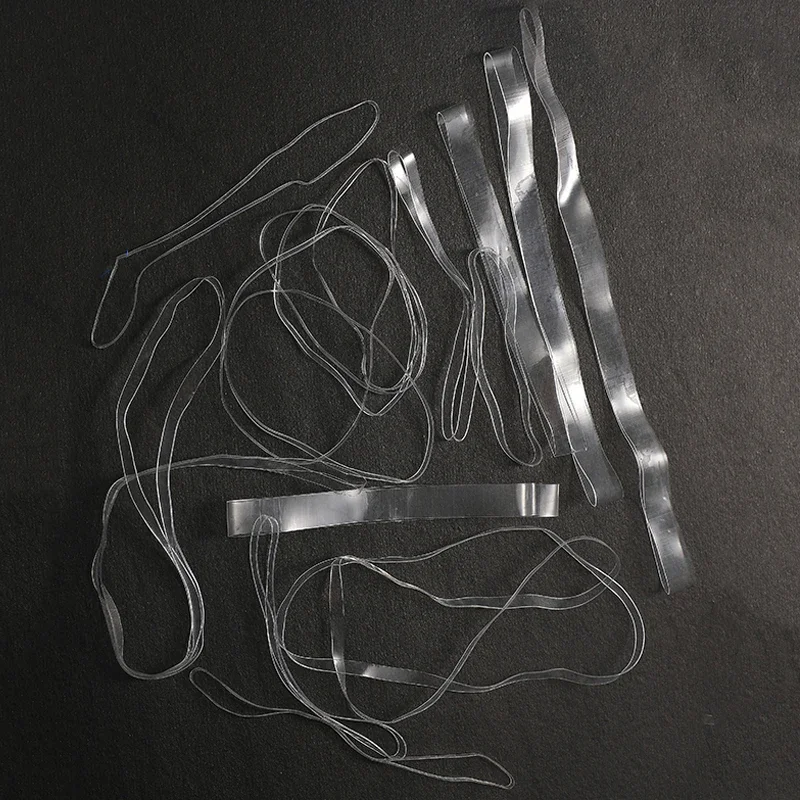 High Quanlity Clear TPU Elastic Bands Transparent Rubber Stretchable Sturdy O Rings Perimeter 20-560mm Width 1-10mm